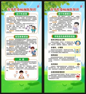 预防传染病知识展架