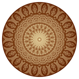 圆形金色奢华古典花纹