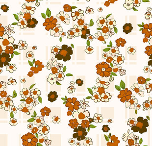 复古花卉图案背景