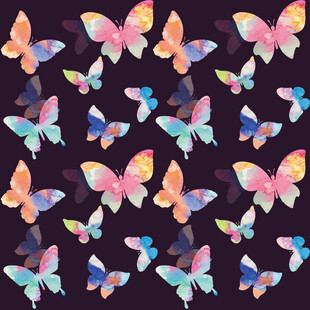 多彩蝴蝶图案背景