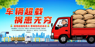 禁止超载标语宣传展板