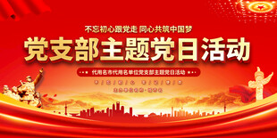 党支部主题党日展板