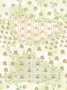 复古花卉图案背景纹理