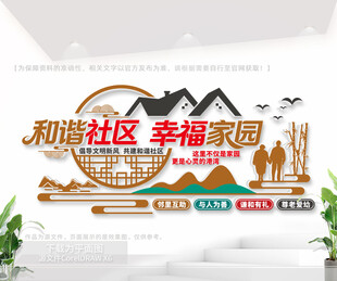 和谐社区幸福邻里文化墙