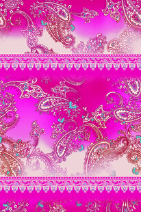 粉色佩斯利花纹图案设计