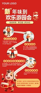 口腔诊所新年游园会易拉宝