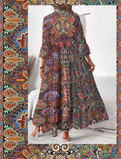 多彩民族风几何图案织物