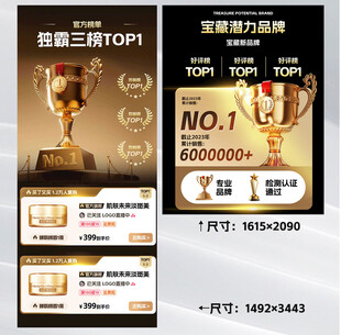 品牌榜单TOP海报设计模板