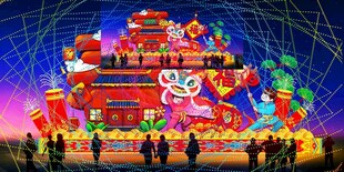 传统花灯彩灯效果图