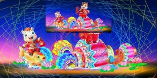 传统花灯彩灯效果图