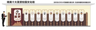 十大圣贤 校园文化墙