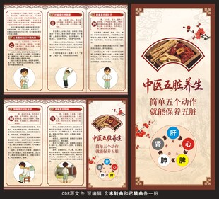 中医五脏养生三折页