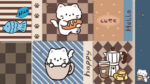 可爱猫咪卡通图案集合