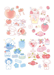 可爱卡通贴纸图案集合