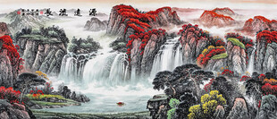 聚宝盆风水画