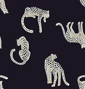 豹纹图案的动物剪影图案