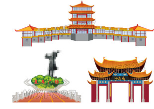 玉溪地标龙马山聂耳广场九龙池