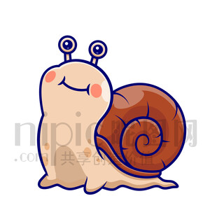 可爱蜗牛卡通形象