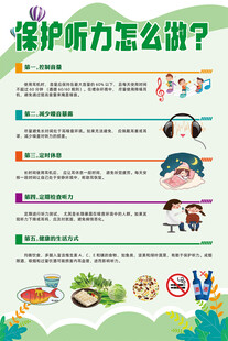 保护听力怎么做海报