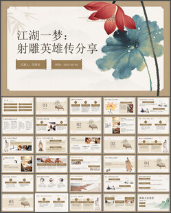 射雕英雄传读书分享PPT模板