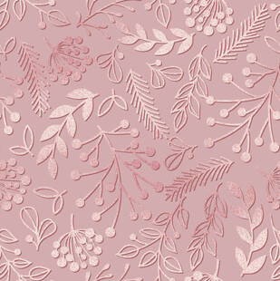 粉色花卉枝叶纹理图案
