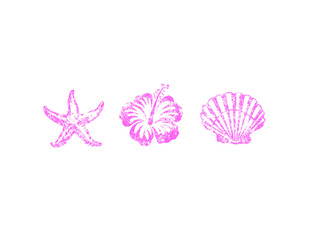 粉色海洋生物图案