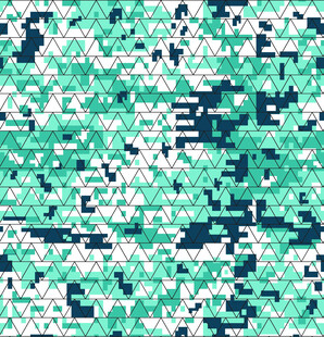 绿蓝几何迷彩图案设计