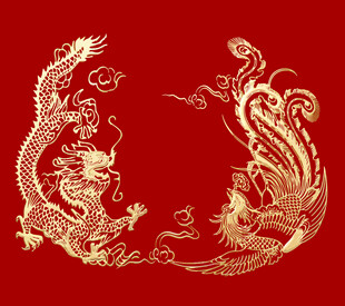 龙凤呈祥中式传统图案