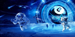 星空宇航员背景墙