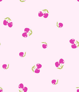 粉色樱桃图案背景