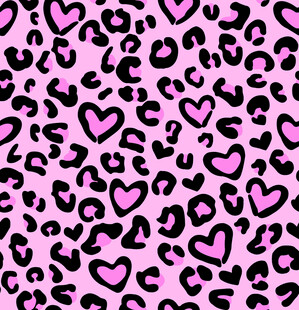 粉色豹纹爱心图案背景