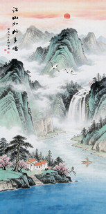 玄关山水装饰画 