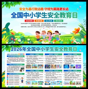 中小学生安全教育日展板