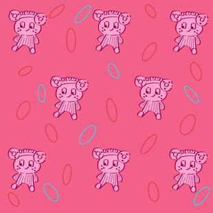 粉色小猪图案背景纹理