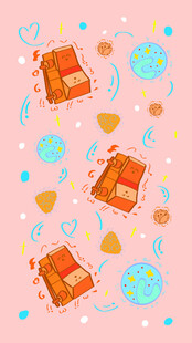 粉色背景上的露营椅与装饰