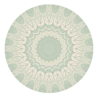 圆形绿色古典花纹