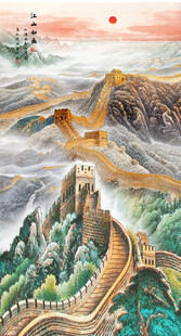 竖幅玄关山水画