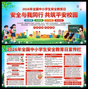 中小学生安全教育日展板