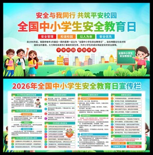 中小学生安全教育日展板