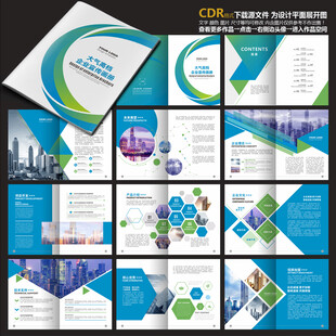 企业画册蓝色画册