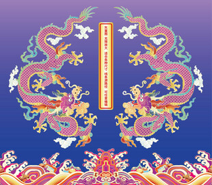 彩龙抬头龙海水江牙龙包装龙标签