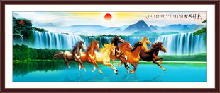 马到成功八骏雄风八骏图