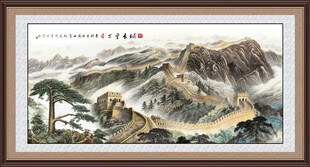 万里长城迎客松挂画