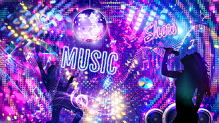 酷炫酒吧KTV音乐夜店工装背景