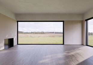 现代客厅直播间空间背景墙