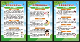 夏季健康教育知识展板