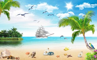 沙滩海洋背景