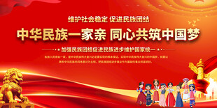 民族团结标语展板