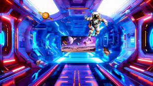 酒吧KTV科幻背景