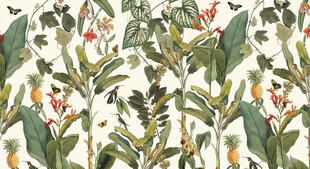 手绘植物花卉图案背景